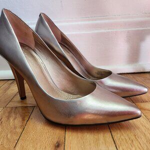BCBG Silver Heels